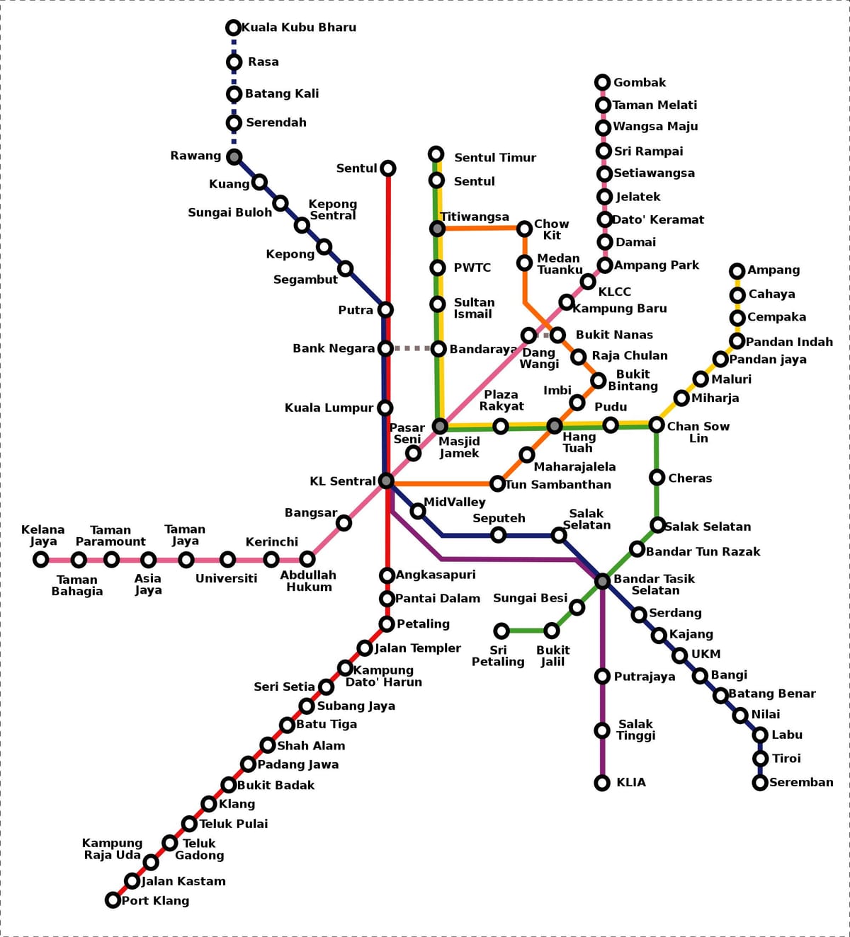 ಮಲೇಷ್ಯಾ ಸಬ್ವೇ ನಕ್ಷೆ
