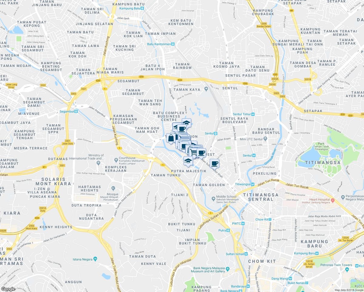 ನಕ್ಷೆ ರಸ್ತೆ ipoh ಕೌಲಾಲಂಪುರ್
