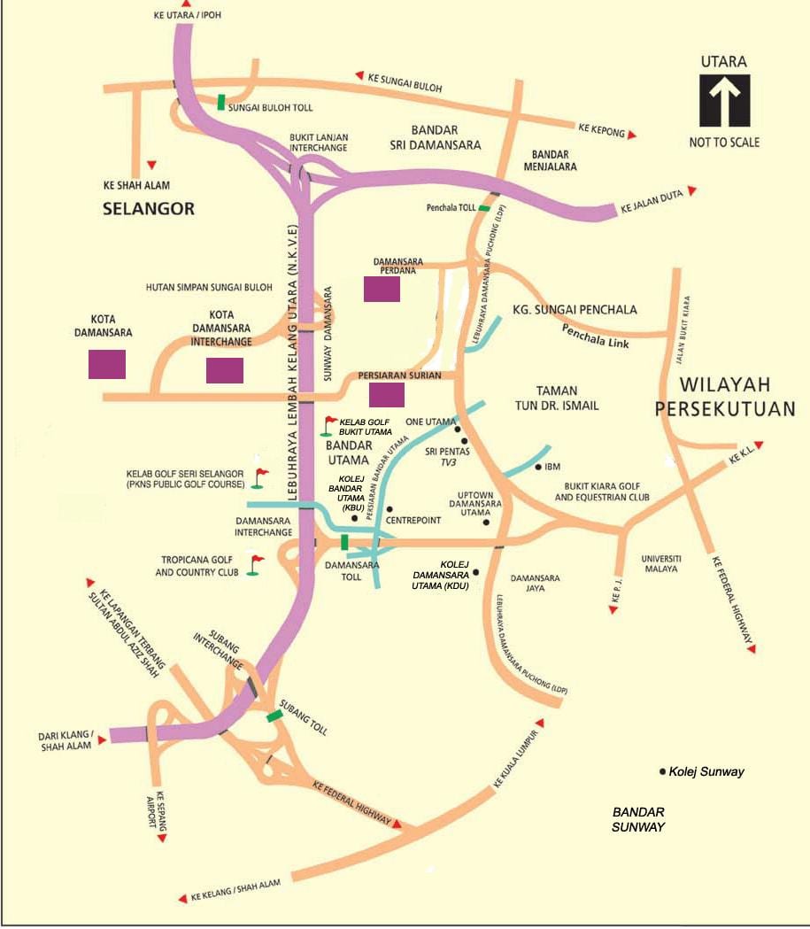 damansara ನಕ್ಷೆ ಕೌಲಾಲಂಪುರ್