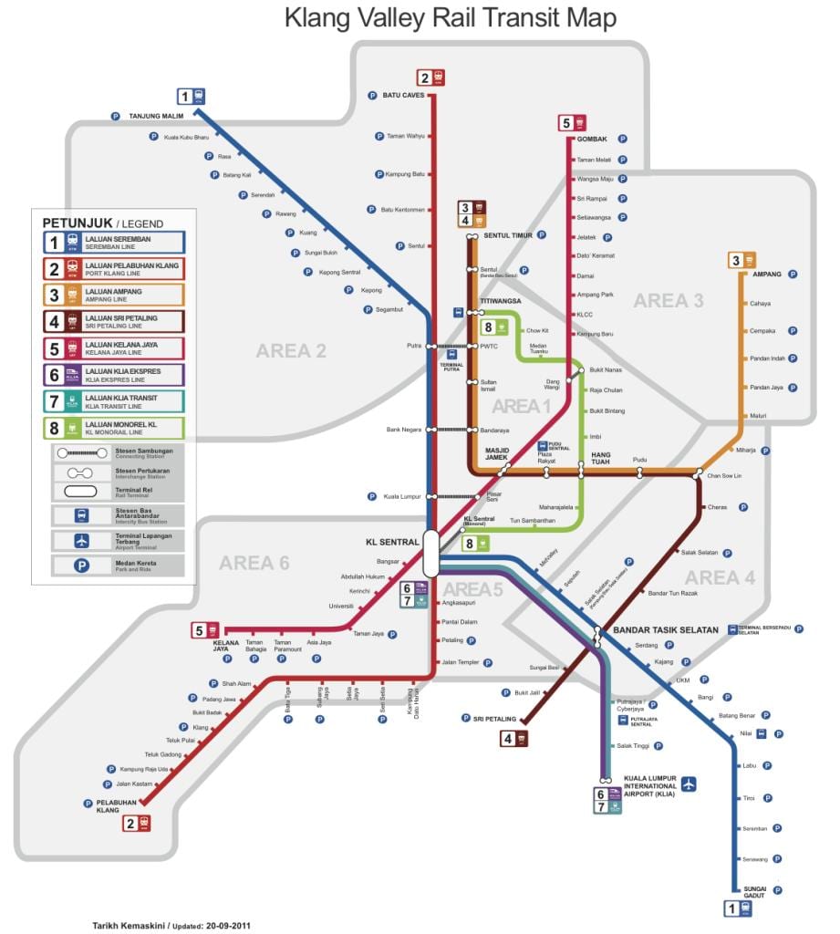 rapidkl lrt ಮಾರ್ಗ ನಕ್ಷೆ