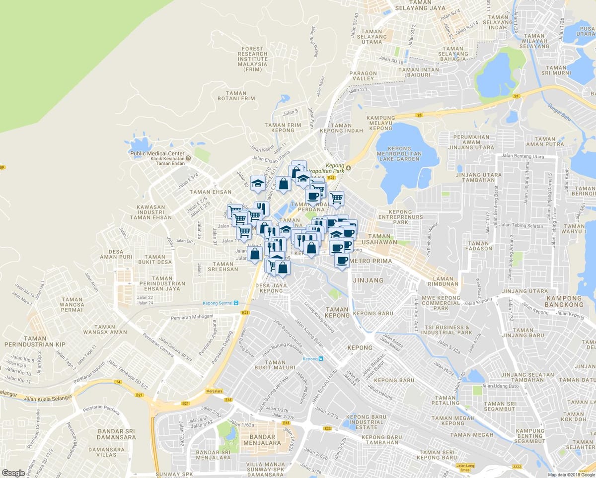 kepong ಕೌಲಾಲಂಪುರ್ ನಕ್ಷೆ