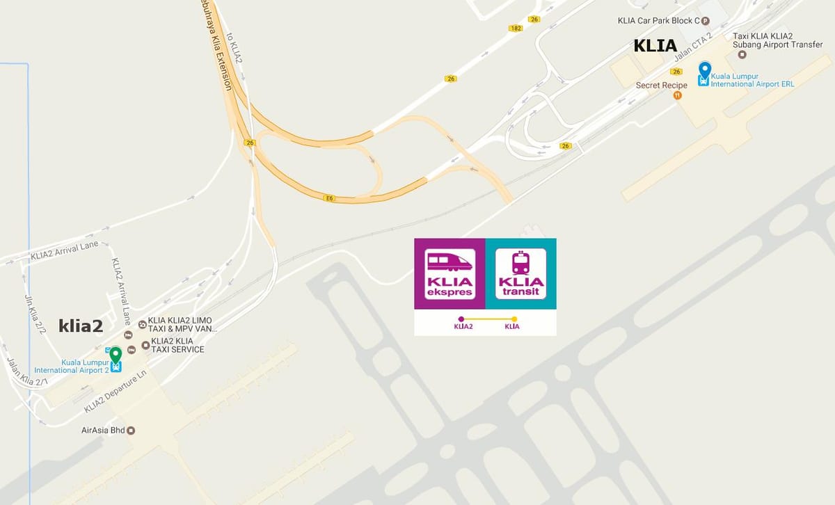 klia ಸಾಗಣೆ ಮಾರ್ಗ ನಕ್ಷೆ