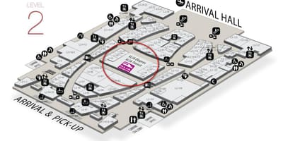 Klia2 ಆಗಮನದ ನಕ್ಷೆ